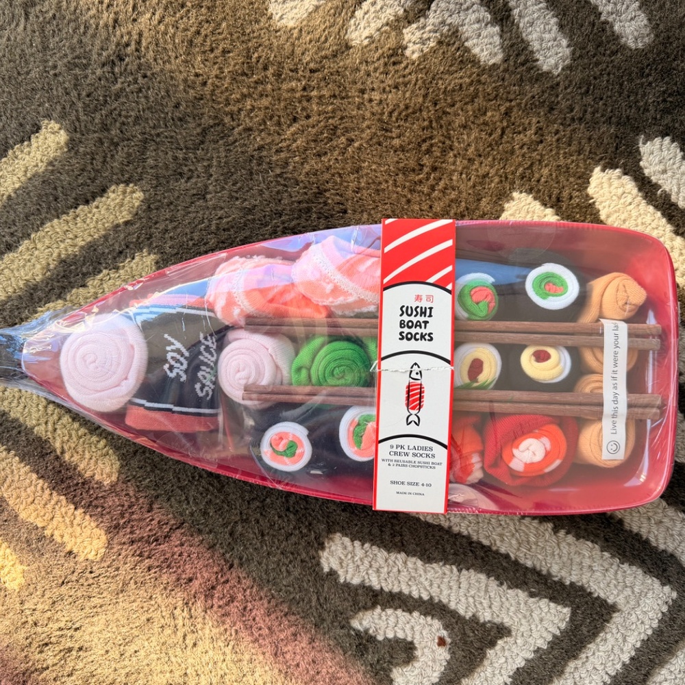 *New* Sushi Boat Socks Gift Set